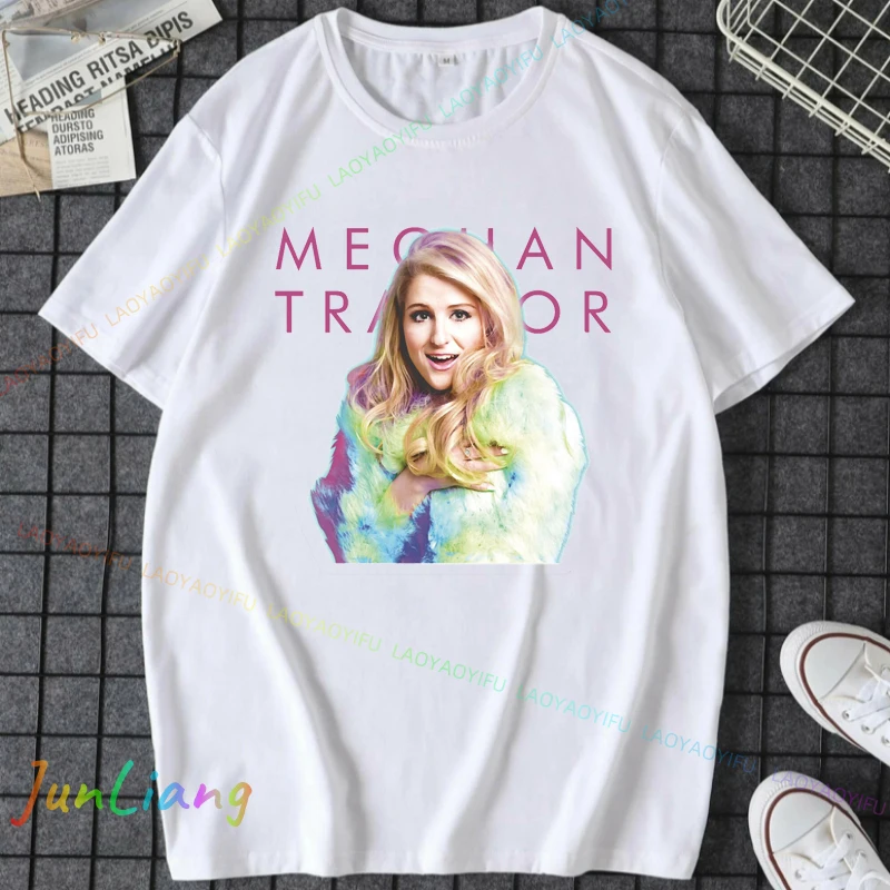 Meghan Trainor The Timeless Y2k Clothes Fans Gift Men's Clothing Hip Hop Vintage Fashion 100% Cotton Original Mens T-shirts Goth