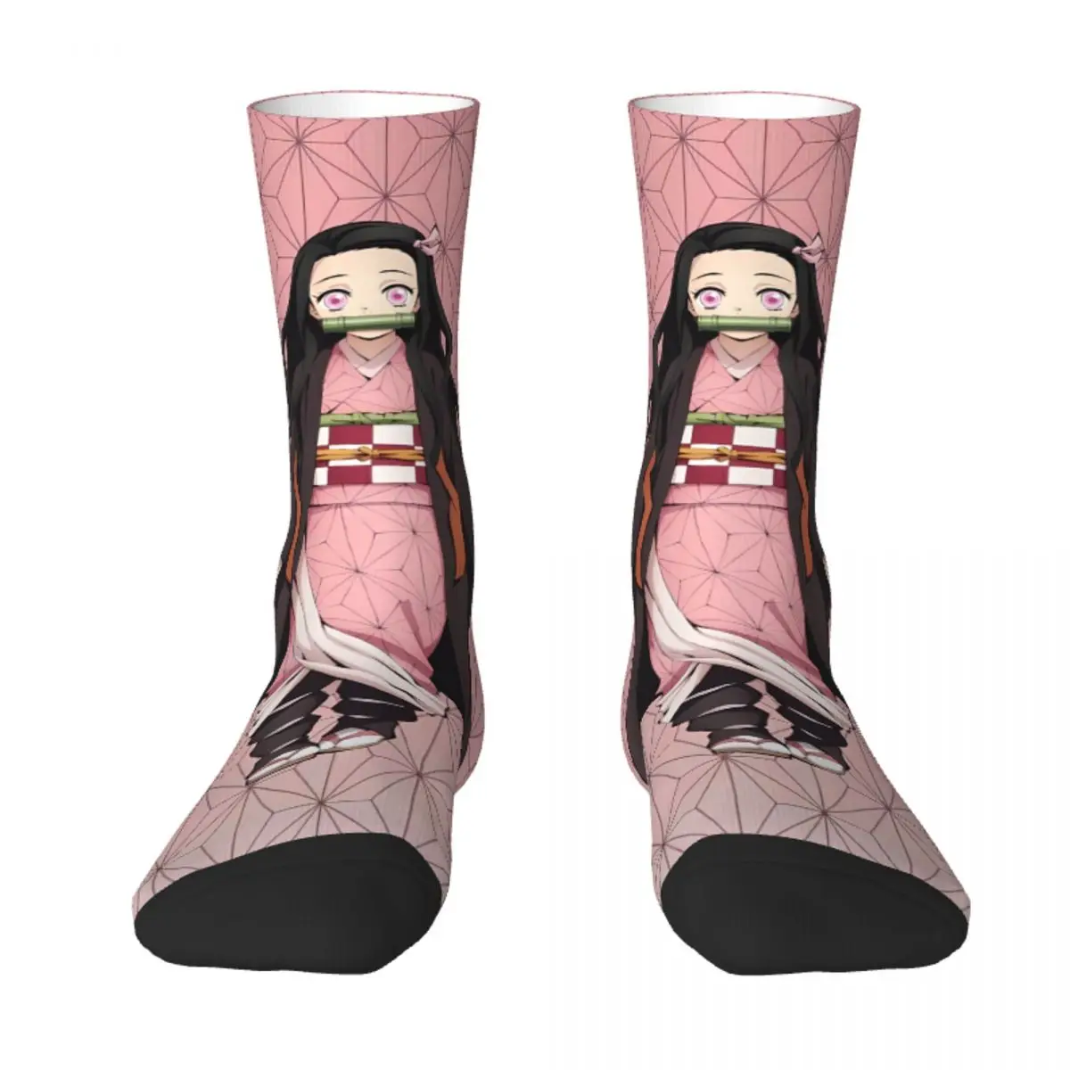 Demons Slayers Anime Socks Spring kawaii Nezukos Stockings Gothic Unisex Men Quality Socks Design Outdoor Anti Skid Socks