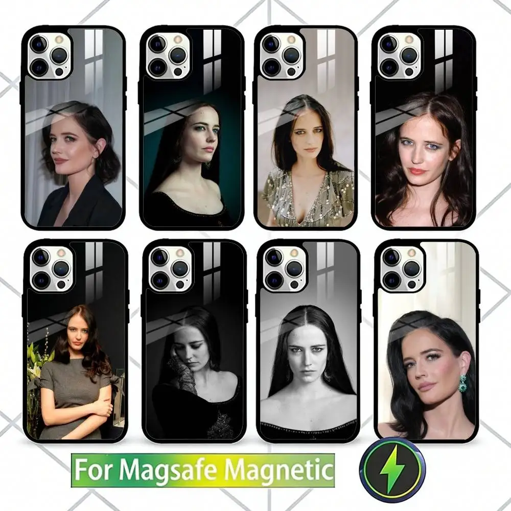 

E-Eva G-Green Phone Case For iPhone17,16,15,14,13 Plus,Pro Max Magnetic For Magsafe Wireless Charging