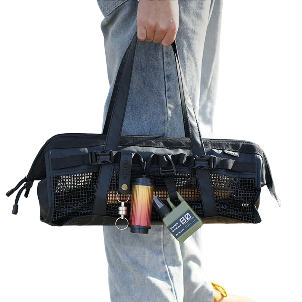 

Tent Peg Sundries Bag Large Capacity Camping Travel Supplies Handbag Portable Tent Stakes Storage Bag for Outdoor Travel