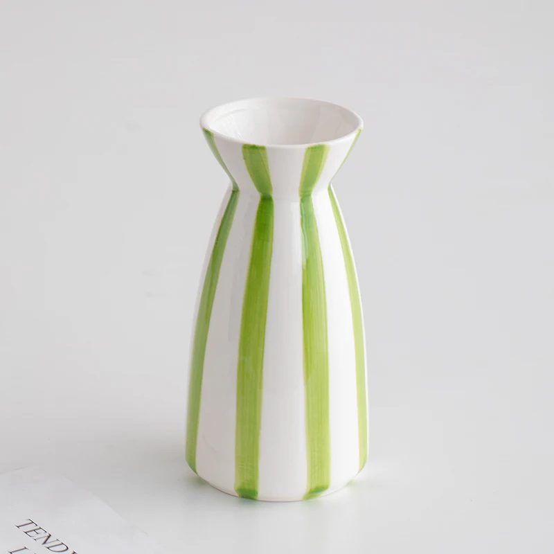 

Shumen modern ceramic decorative vase, dried flowers, artificial flowers, TV cabinet, living room table, living room flower arra