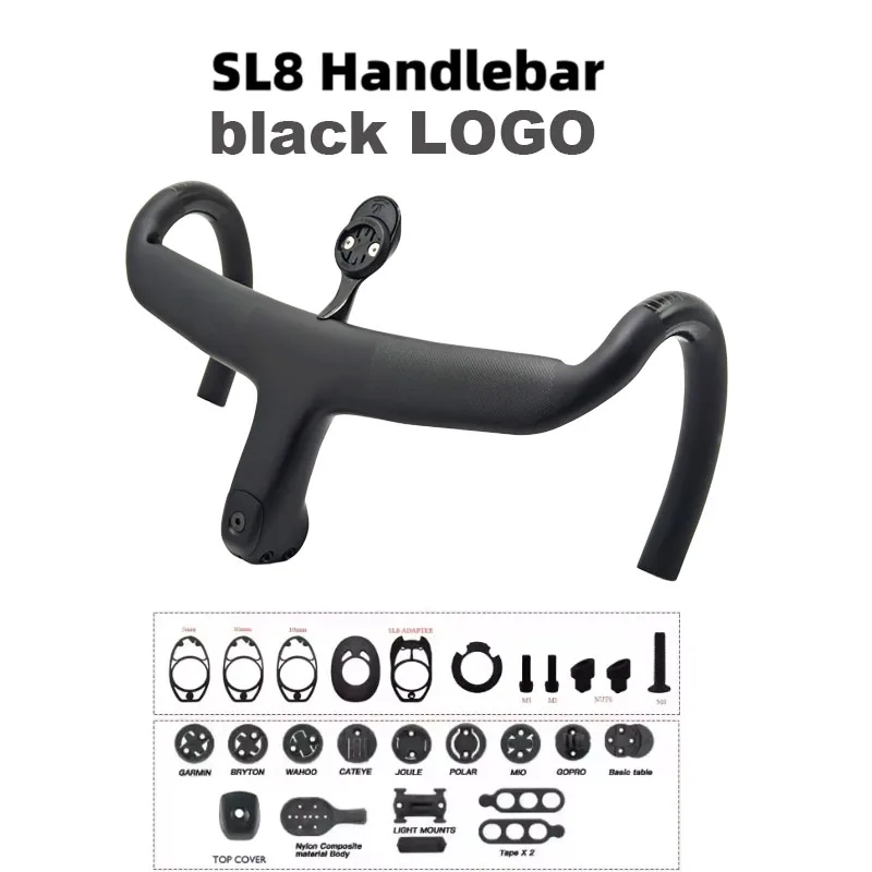 

Integrated Carbon Handlebar for Bici Strada T1000 SL7 SL8 Internal Wiring Di2 Cockpit Road Bicycle Handlebars in Carbon Fiber