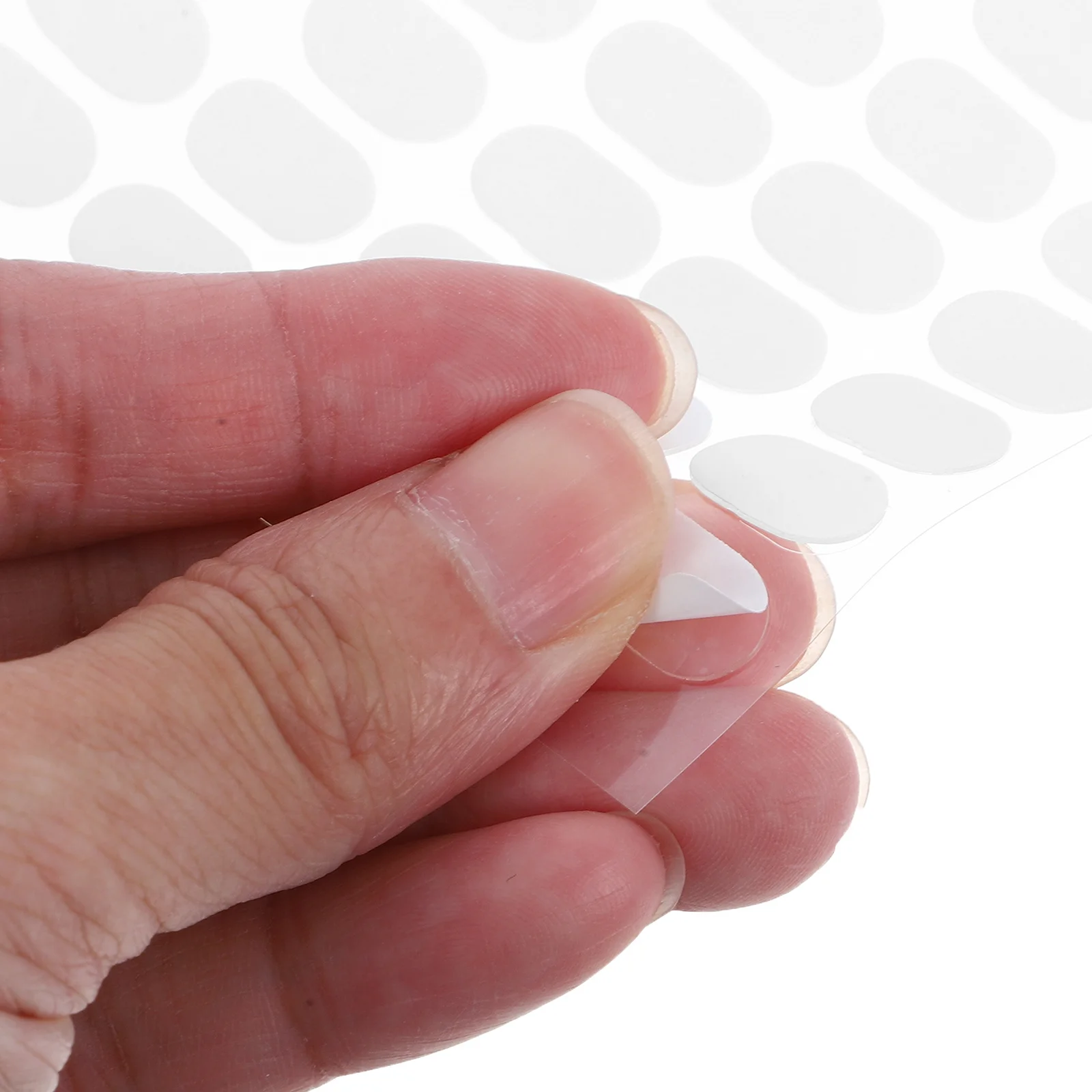 2 Blatt doppelseitige Nagel-Display-Aufkleber, transparent, stark haftende Nägel für Nail-Art-Ständer, zum Aufdrücken des Halters