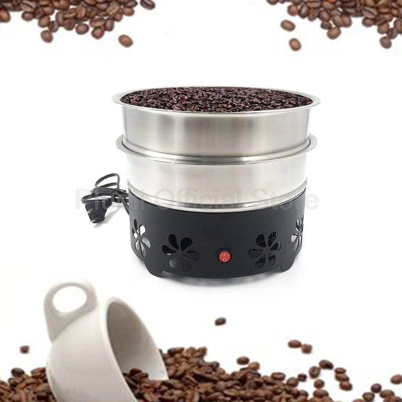 

350/600g Household Small Coffee Bean Roaster Cooling High Suction Stainless Steel Cooler Plate With Filter Radiator 110V/220V