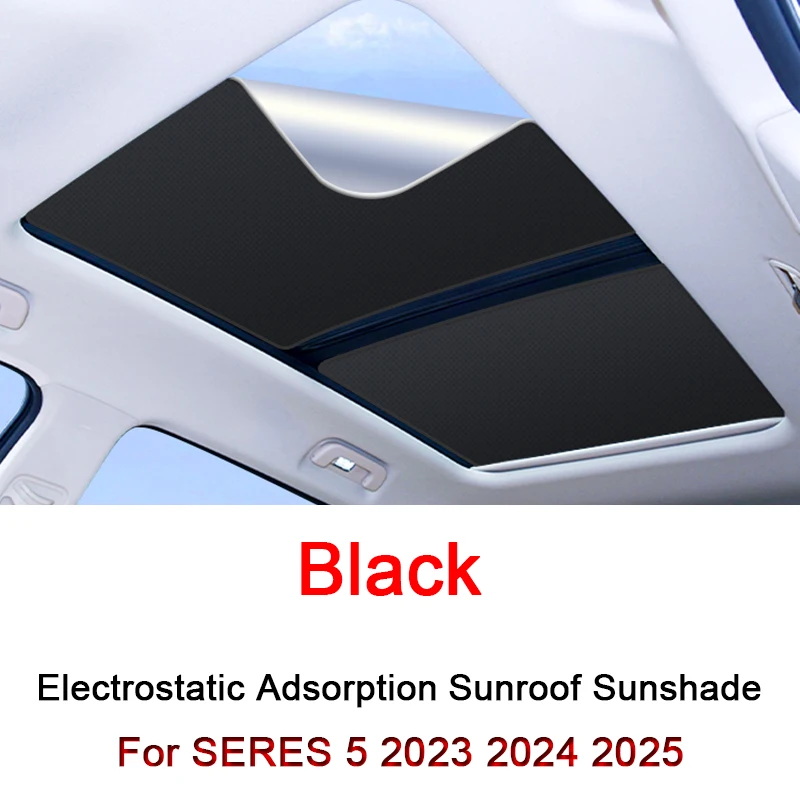 Car Electrostatic Adsorption Sunroof Sunshade Fit For SERES 5 2023 2024 2025 Heat Insulation Skylight Sticker Auto Accessories