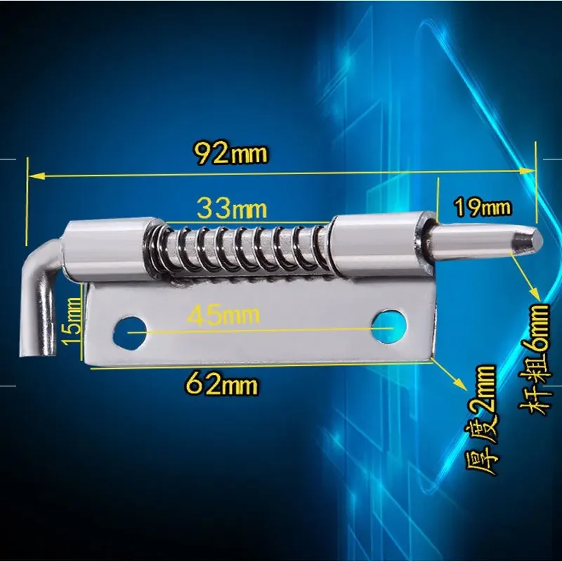 1Pc Long Silver Door Latch Sliding Lock Barrel Bolt Latch Hasp Staple Gate Safety Lock Latch Barrel Bolt  Latch Spring Barrel