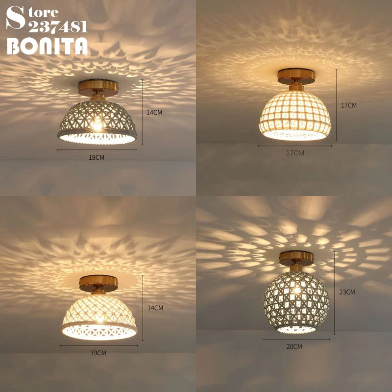 Ceiling Lighting Corridor Porch Balcony Bedroom Brass Ceramic Hollow Ceiling Lamp Semi-Circular Small Ceiling pendant Lamp