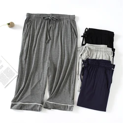 Home Pajama Shorts For Mens Sleepwear Sexy Elastic Sleep Bottom Modal Comfortable Breathable Casual Male Solid Pijama Large Size