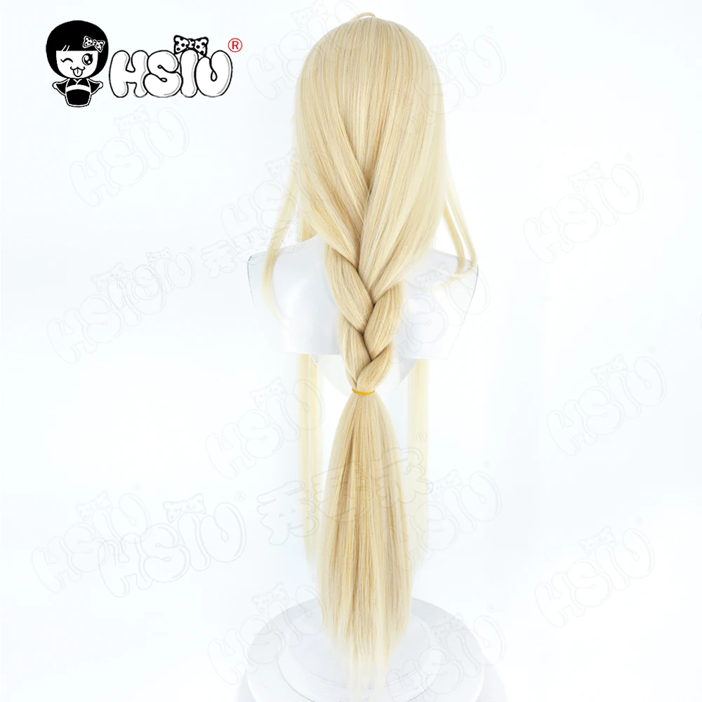 Gouden Leeuw Cosplay peruca de fibra sintética 「HSIU」peruca longa dourada clara + touca de peruca jogo ‌ Azur Lane Gouden Leeuw Cosplay