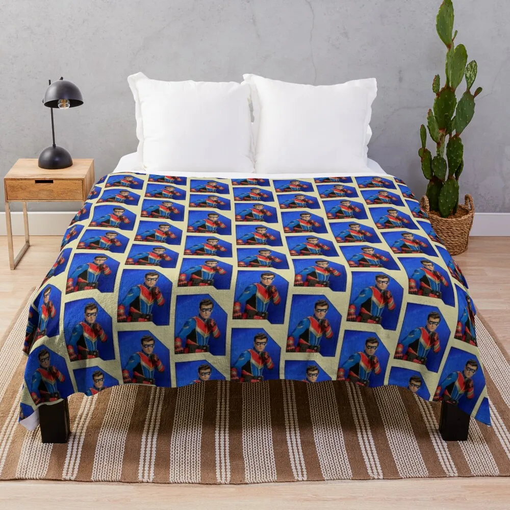 Captain Man - Card Throw Blanket Bed Fashionable Blanket Decorative Bed Blankets Single Blanket