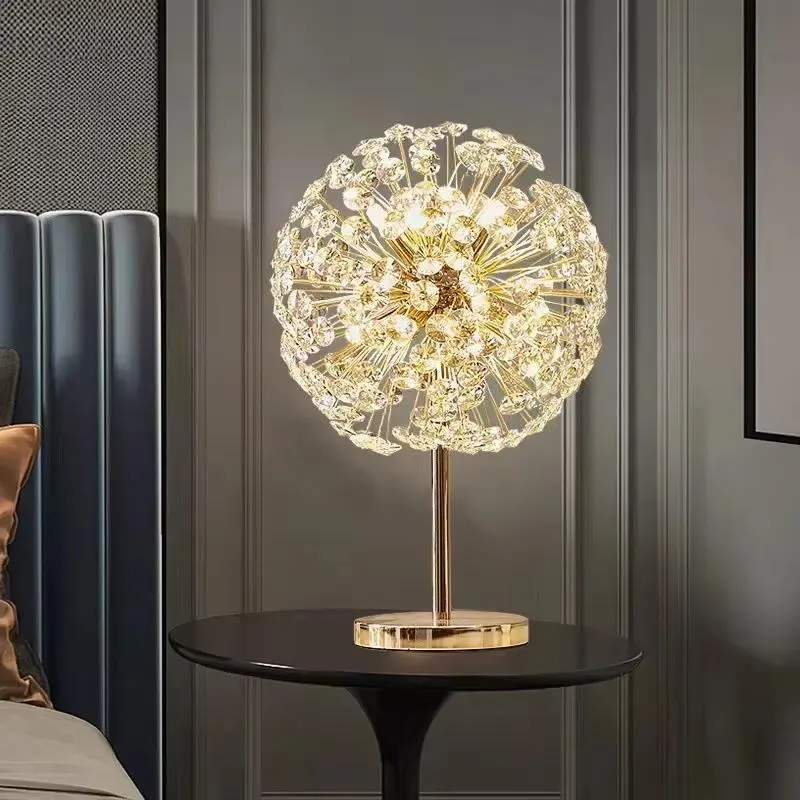 for Dandelion bedside crystal table lamp Nordic simple modern table lamp Bedroom living room Gypsy reading lamp