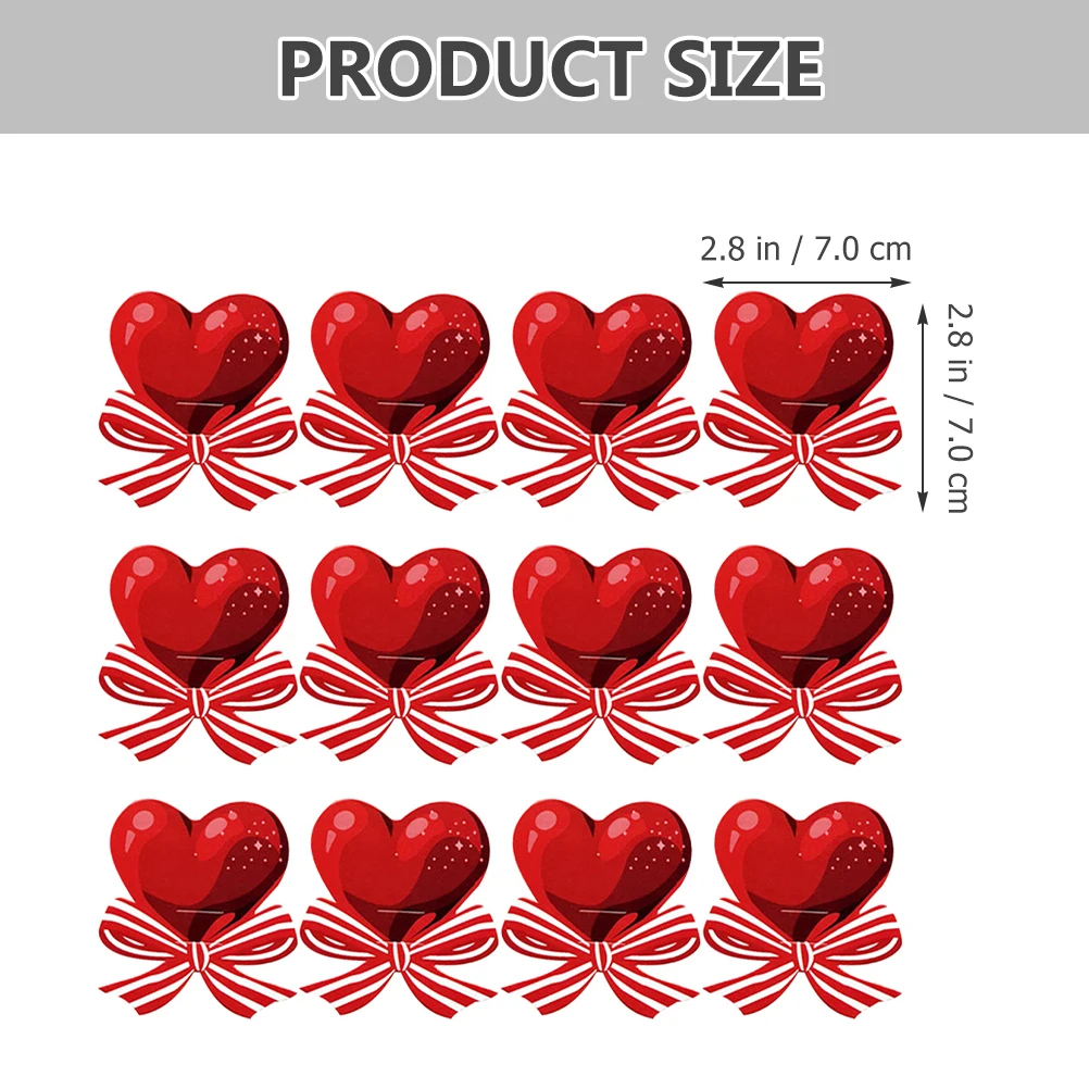 Heart Design Lollipop Paper Cards Adorable Candy Wrapping Supplies Party Lollipops Theme Celebration Sweets Gift Packaging