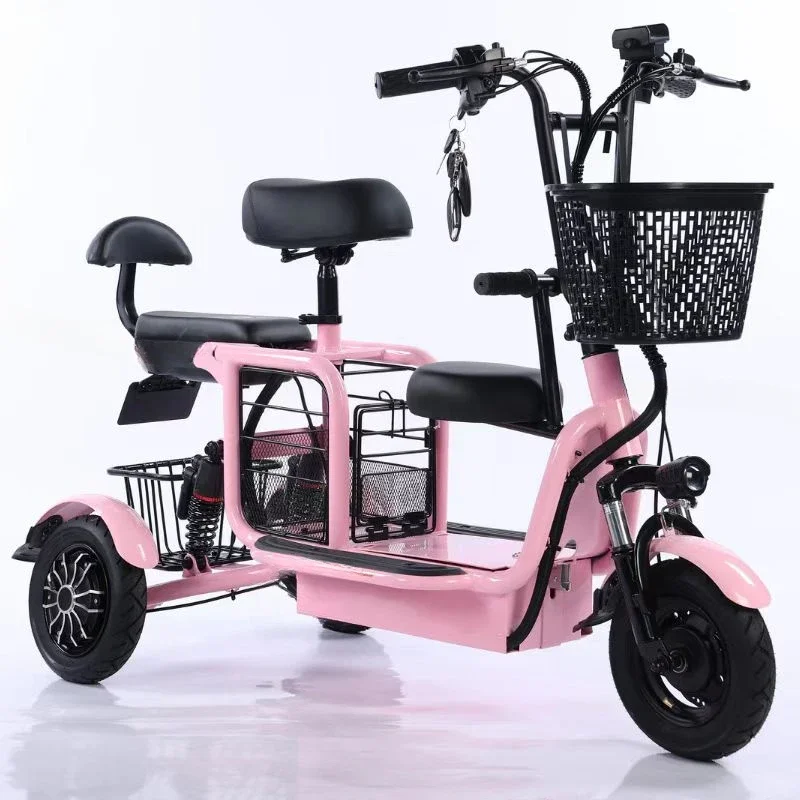 Triciclo eléctrico plegable, Scooter de movilidad, tres ruedas, ocio