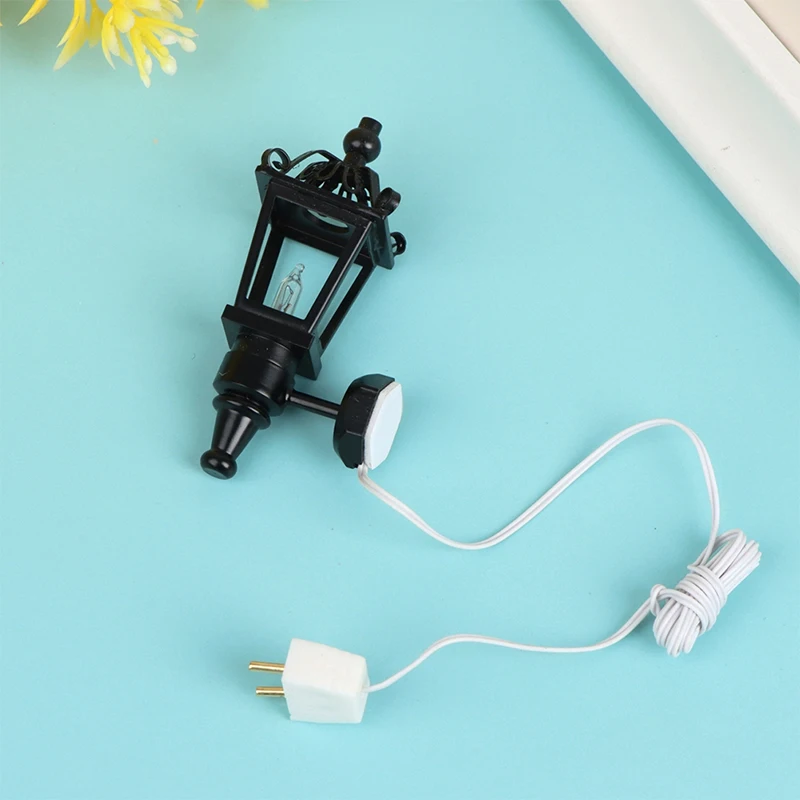 1:12 Dollhouse Mini Wall Light LED Lamp 12V With Line Dollhouse Home Light Decor Toy Dolls House Micro Scene Ornaments