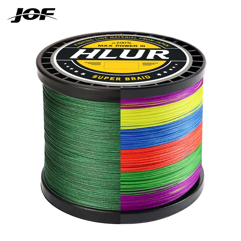 HLUR PE Braided Fishing Line Super Strong Japanese Multifilament Carp Line 20LB-80LB Trout Wire 100M 300M 500M 1000M X4 Cord