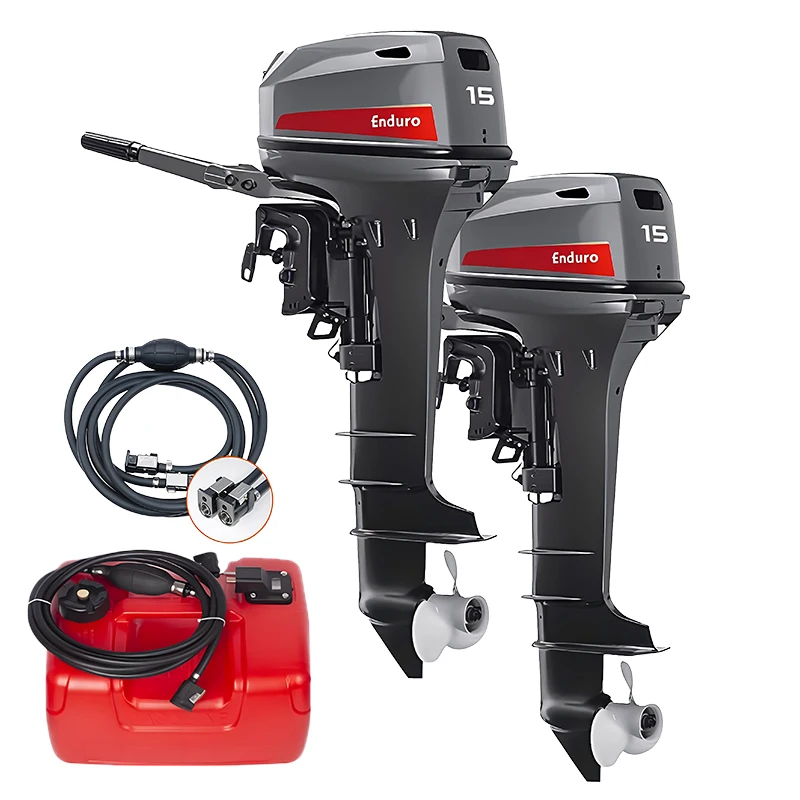 

New 6B4 High Quality Yamaha's Same Model Universal Enduro 2-stroke 15 HP Manual fuel Long Shaft Tiller Handle Outboard Motor