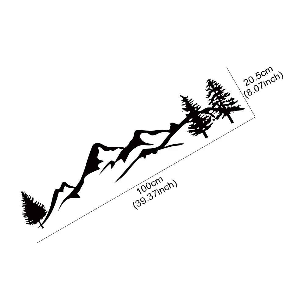

Car Stickers Mountain Tree Forest Vinyl Graphic Kit Decal Camper Trailer Bumper Truck Door Panel Decor Auto Exterior Accessories