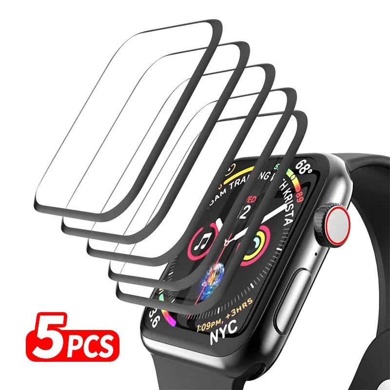 5PCS Screen Protector for Apple Watch Ultra 2 49MM 40MM 41MM 42MM 44MM 45MM 38MM Soft Film for iWatch Series 10 9 8 7 6 SE 5