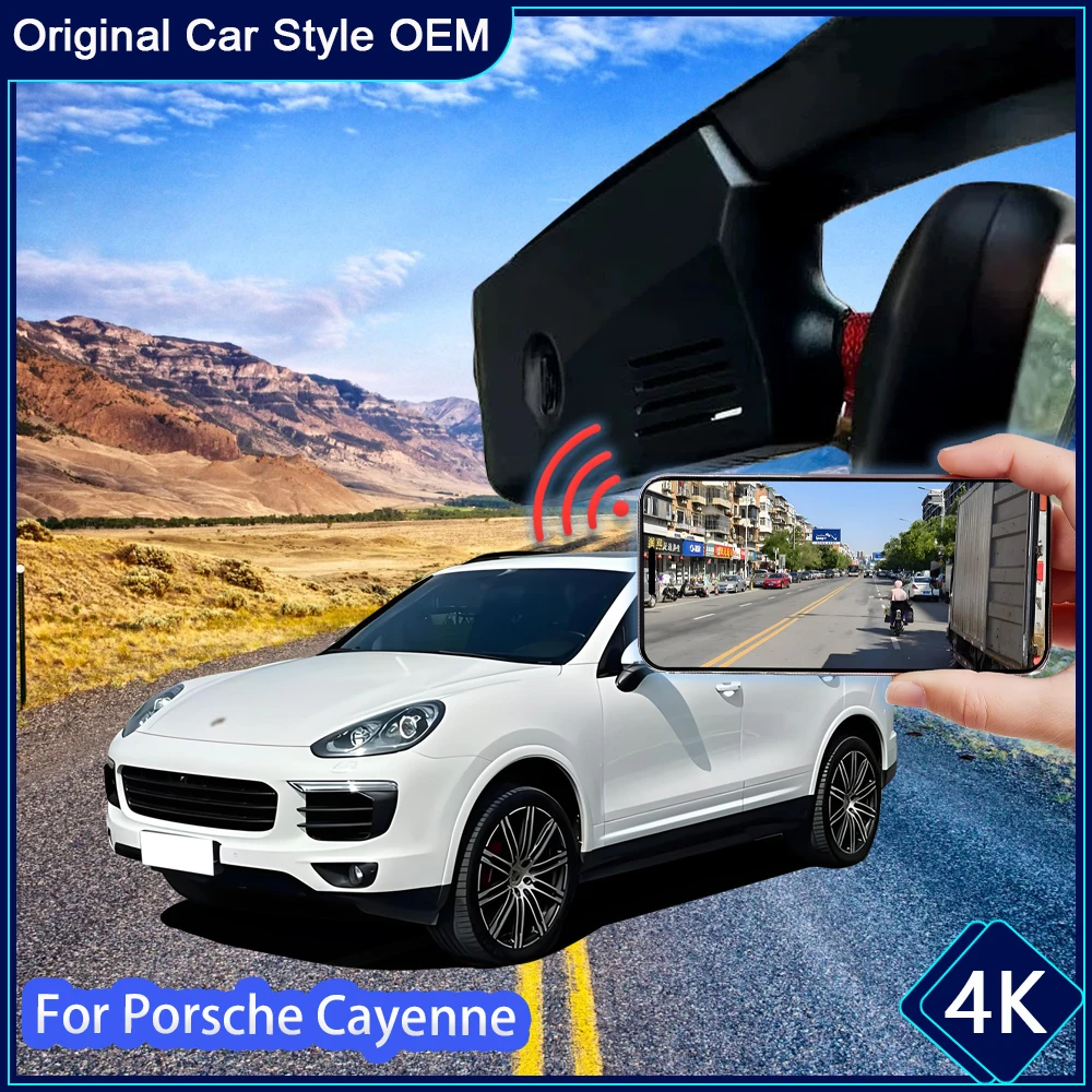 Driving Video Recorder Night Vision 4K UHD Plug and Play Car DVR Camera For Porsche Cayenne E2 92A E3 9YA Dashcam