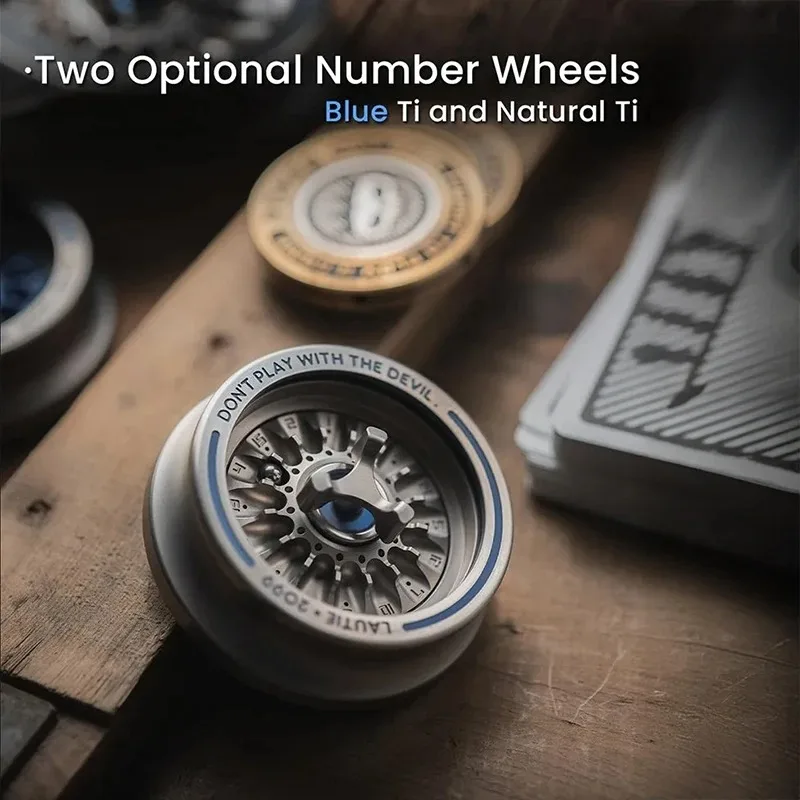 LAUTIE Titanium Blue Carnival Spinner Fidget Spinner 2099 Series Fidget Toys Adults Office Desk Accessories