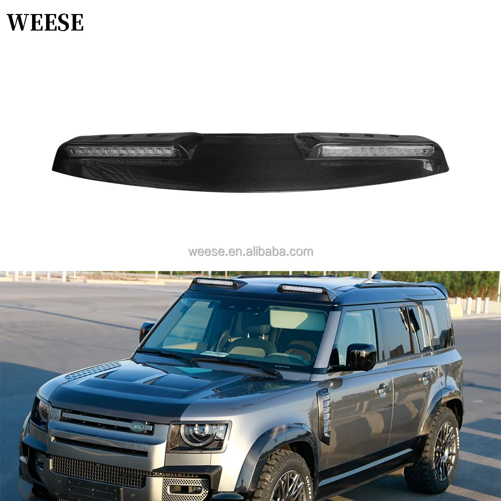 

Новый дизайн, внешние детали автомобиля, полипропиленовый материал, фары на крышу автомобиля для Land Rover Defender 90 110 130 2, верхняя лампа