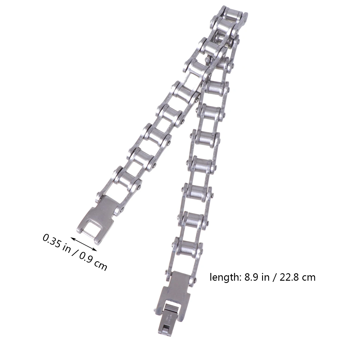 

1pc Stainless Steel Bracelet Bike Chain Design Durable Fashion Link Chain Jewelry For Men Women Birthday Father'S Day Gift