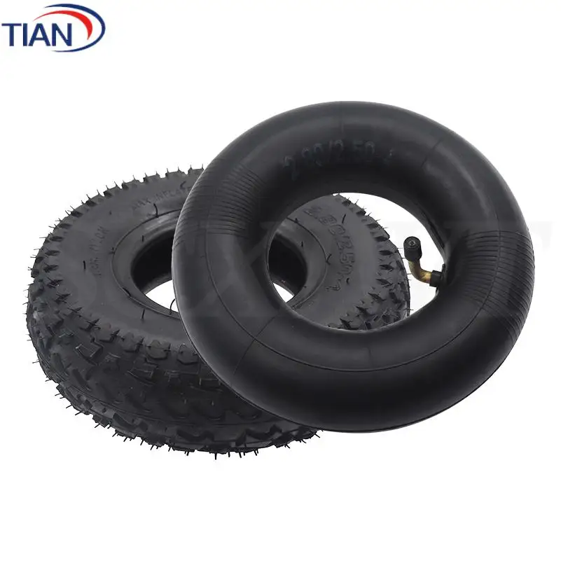 2.80/2.50-4 Outer Tyre Inner Tube 9 Inch High Stability for Off-Road Tire for Fits Gas/Electric Scooter High-Density Gas