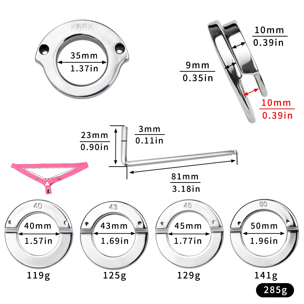 LEZEE سيسي العفة قفص ذكر القضيب الدائري أقفال الديك الحيوانات المنوية قفل خواتم كوكرينج BDSM الجنس لعب للرجال #2