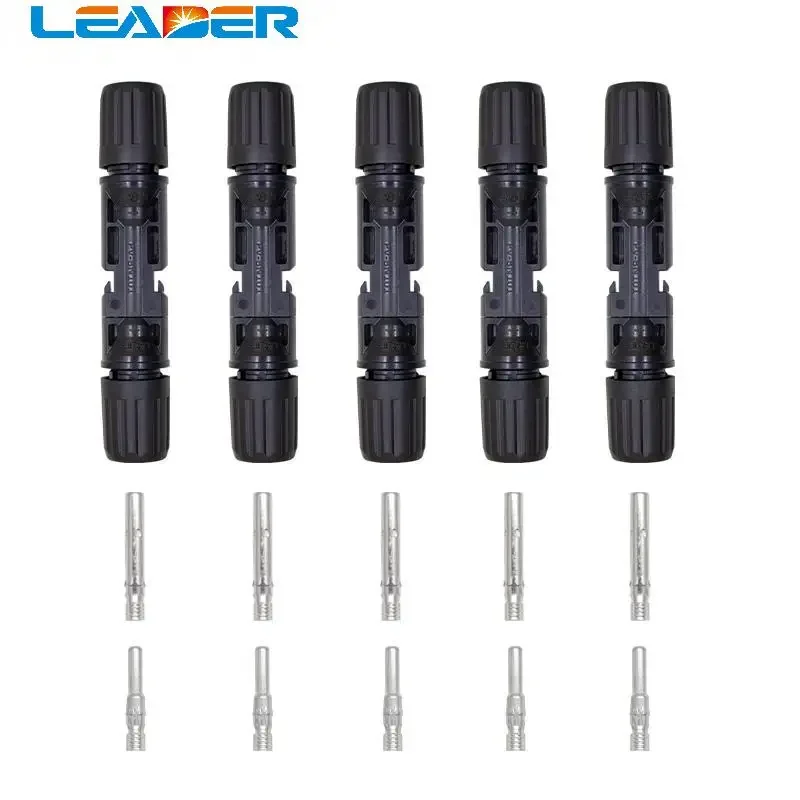 LEADERE SOLAR 50Pairs A Lot 100% Pure PPO Material 10mm Sq PV Solar Connector Male Female PV Cable Connectors for Solar PvSystem