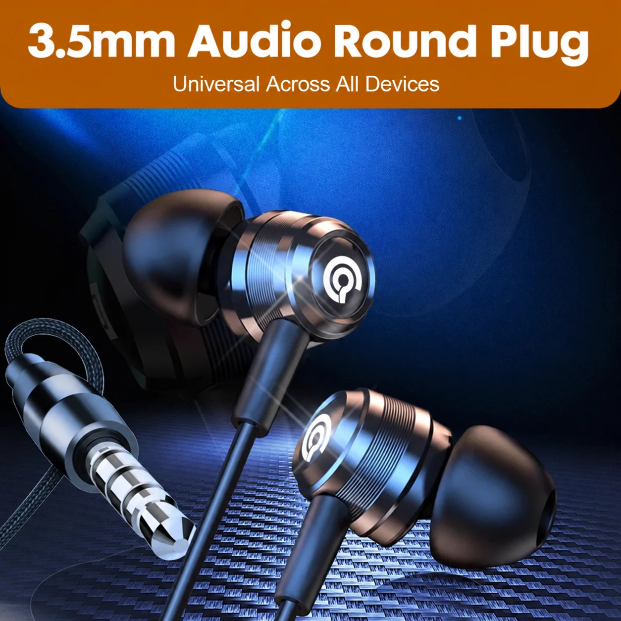 Słuchawki EARDECO HIFI 3.5mm i Type-C Przewodowe Słuchawki Douszne z Basem i Dźwiękiem Przestrzennym, Przewodowy Zestaw Słuchawkowy z Mikrofonem i Redukcją Szumów — zdjęcie produktu 5
