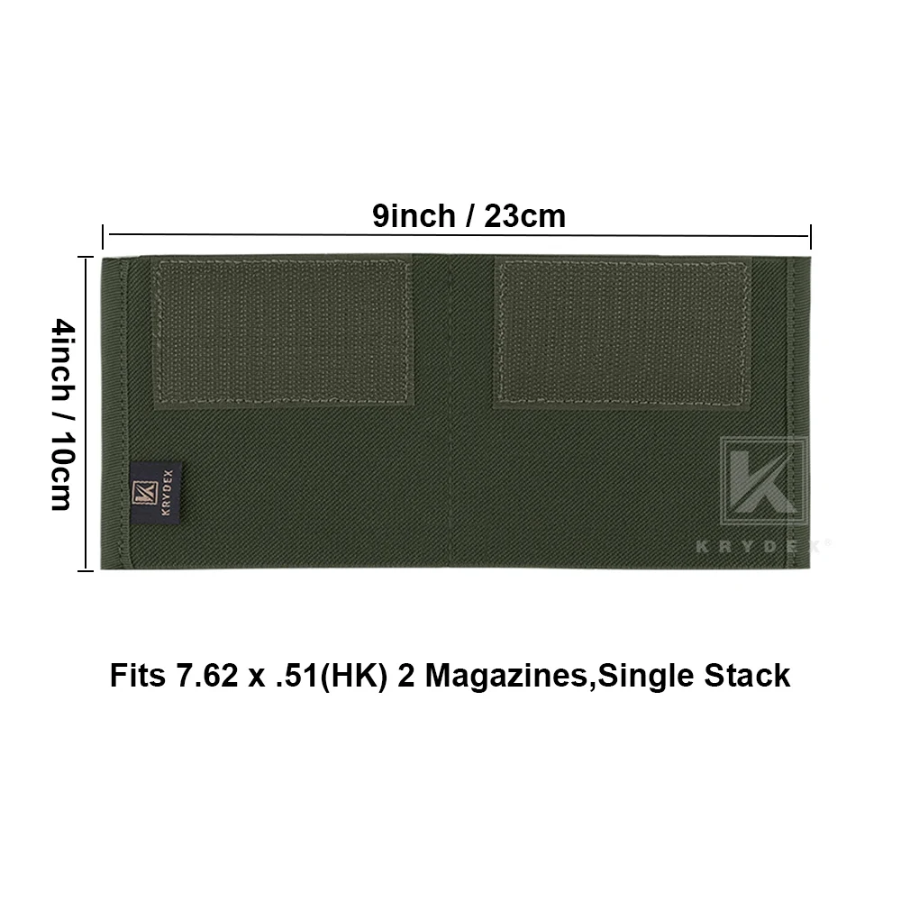 KRYDEX-bolsa táctica para cargador doble, inserto elástico de 7,62mm, soporte HK Mag para MK3 MK4, aparejo de pecho, accesorios de caza