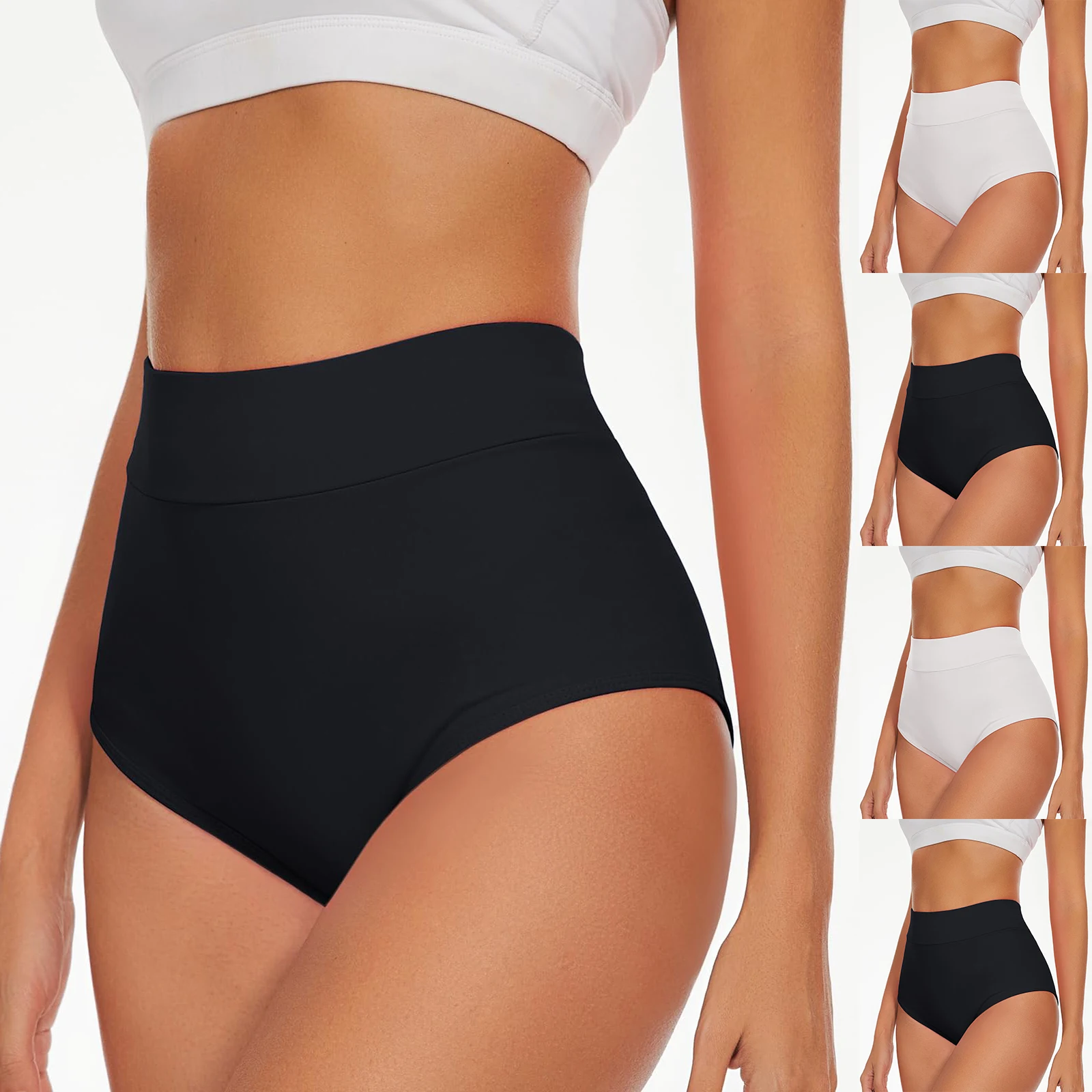 Basic High Waist Tight Yoga Shorts for Women Scrunch Gym Workout Dance Butt Lifting Rave Pants Summer Beach Swimming Trunks