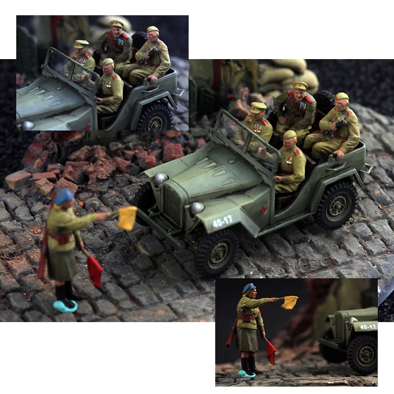 

1:72 Scale Resin Soviet Officers/soldiers 5-person Scene Accessory Model Adult Toys Classics Gifts Souvenir Static Display