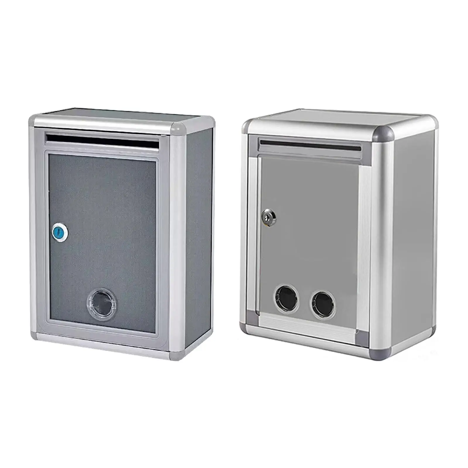 Locking Wall Mounted Mailbox Suggestion Box Metal Outdoor Metal Post Box Vertical Collection Box Rustproof Lockable Mailbox