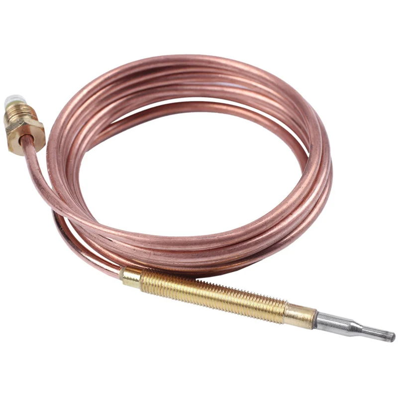 

ABRU-6Pcs 1500Mm Gas Stove Universal Thermocouple Kit M6X0.75 With Overflow Nut (Five) Replacement Thermocouple