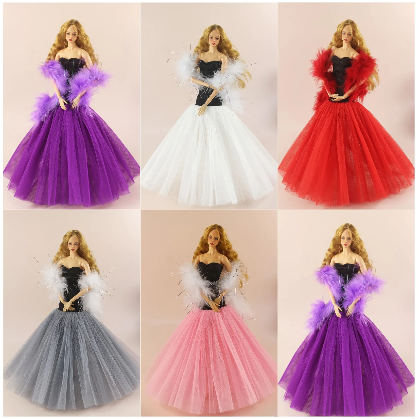 1 Set Doll Clothes 1:6 Scale Dress Outfit for 11.5 inch 30cm Doll Many Style for Choice Gifts for girls doll accessories #15