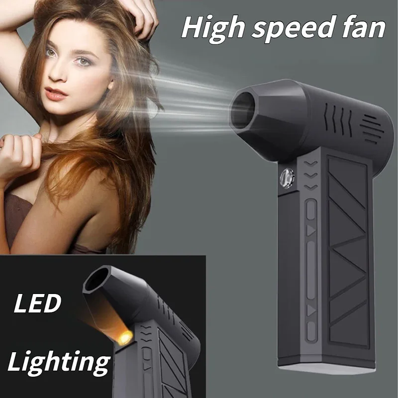 New High-Speed Brushless Handheld Fan for Home Dust Blower Camping, Outdoor and Car mini Turbo Fan 130,000 RPM