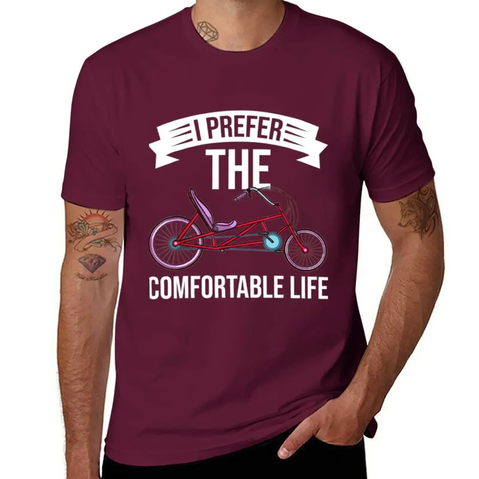 Summer clothes plus size tops mens clothes Recumbent Bike Gift T-Shirt men clothing graphic t shirts 2024 FUNNY SUMMER fashion