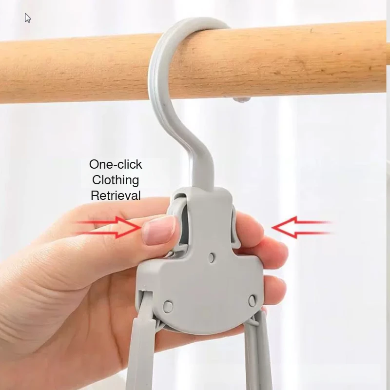 10 Uds. Perchero de viaje portátil multifuncional de 1 segundo plegable rápido estante de ropa ahorro de espacio colgador de almacenamiento de maleta de plástico