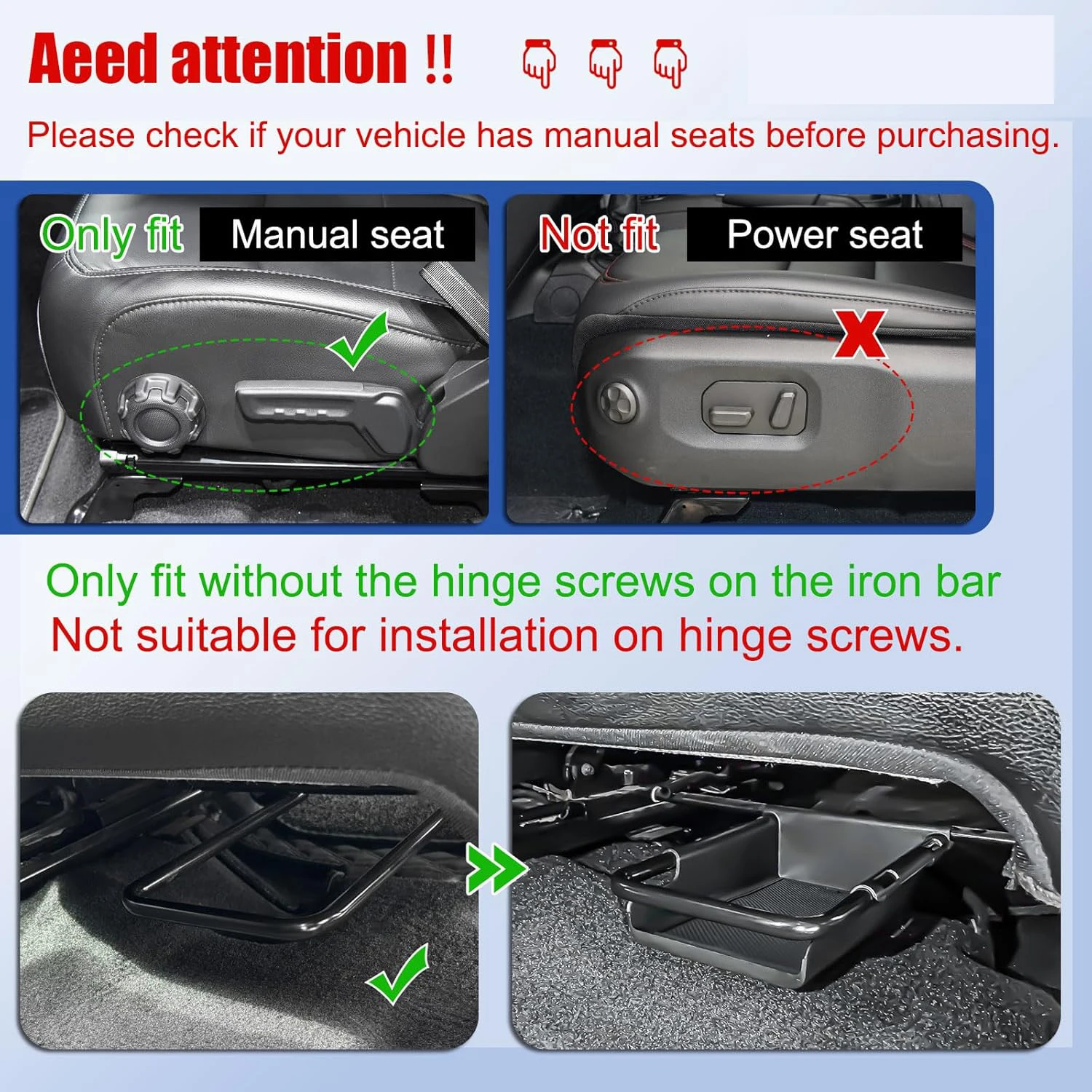 Front Under-Seat Center Console Organizer For Jeep Wrangler JL/JLU 2018-2025 and Jeep Gladiator JT Truck 2020-2025 Tray Interior - Image 2