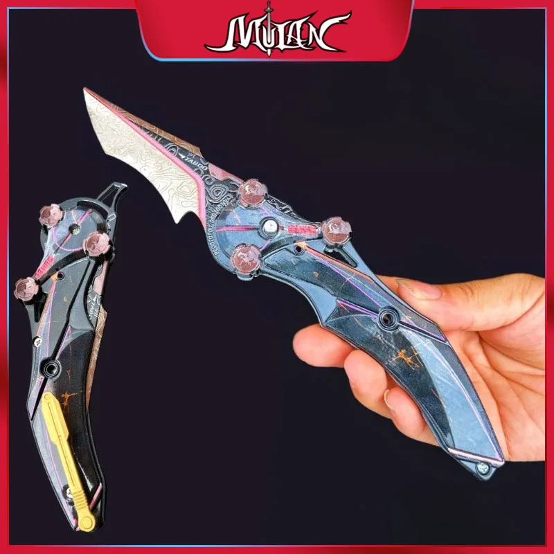 Delta Force Chinese Game Peripherals Blade of Mercy Foldable Knife Metal Craft Weapons Model Collectible Desk Ornaments Gift Toy