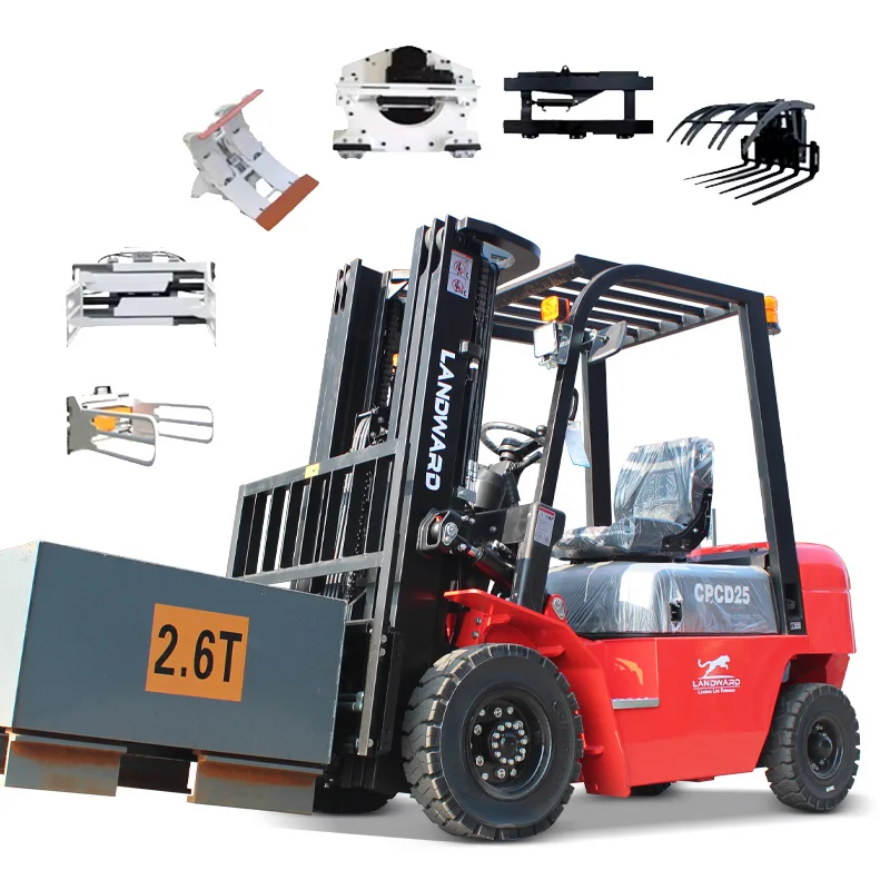 Home 4×4 Wheeled Mini Diesel Forklift Factory Logistics Load Transporter 3 Ton Small Lifting Forklift Wholesale Customized Sale