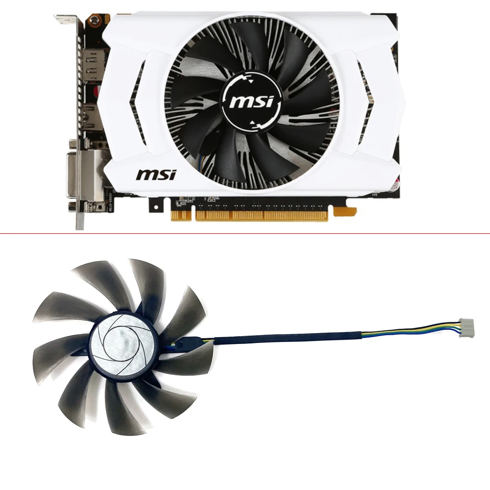 NEW Cooling Fan HA9010H12F-Z 85MM 4PIN For MSI GeForce GTX 950 1060 R7 360 OC  Graphics Card Fans