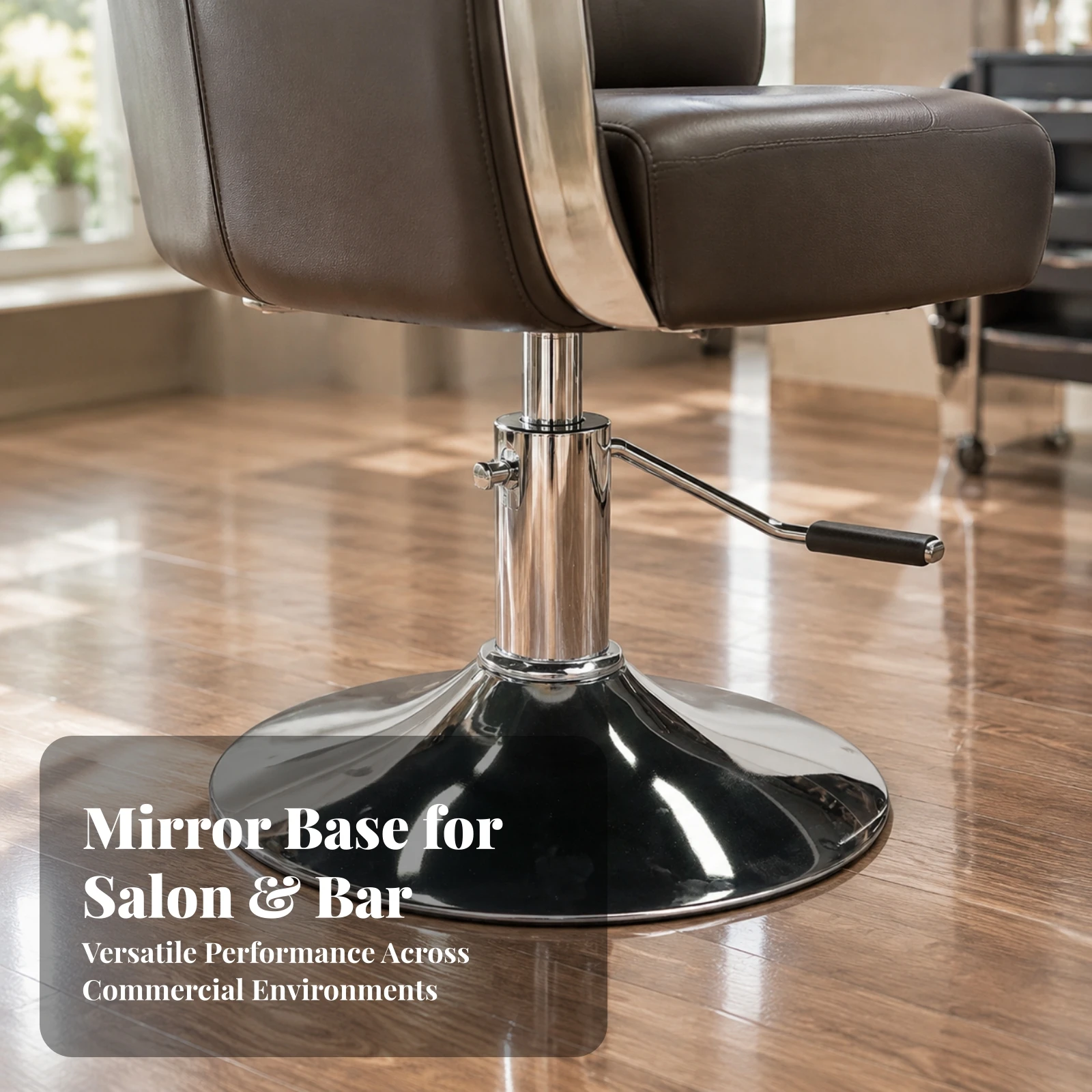 Barber Chair Base Stable Round Metal Base with Central Opening Sturdy Replaceable for Salon, Commercial Seating