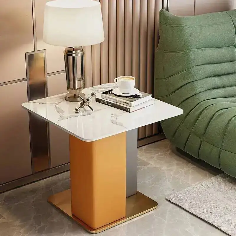 

Marble Tables Console Coffee Luxury Modern Square Side Corner Desk Coffee Table Ornaments Mesitas De Noche Nordic Furniture