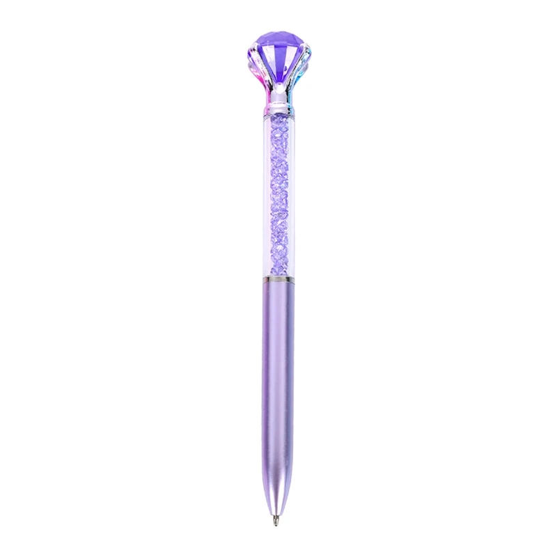 Stylo à bille en cristal diamant pour l'école le bureau, cadeau d'anniversaire créatif, 16.8cm