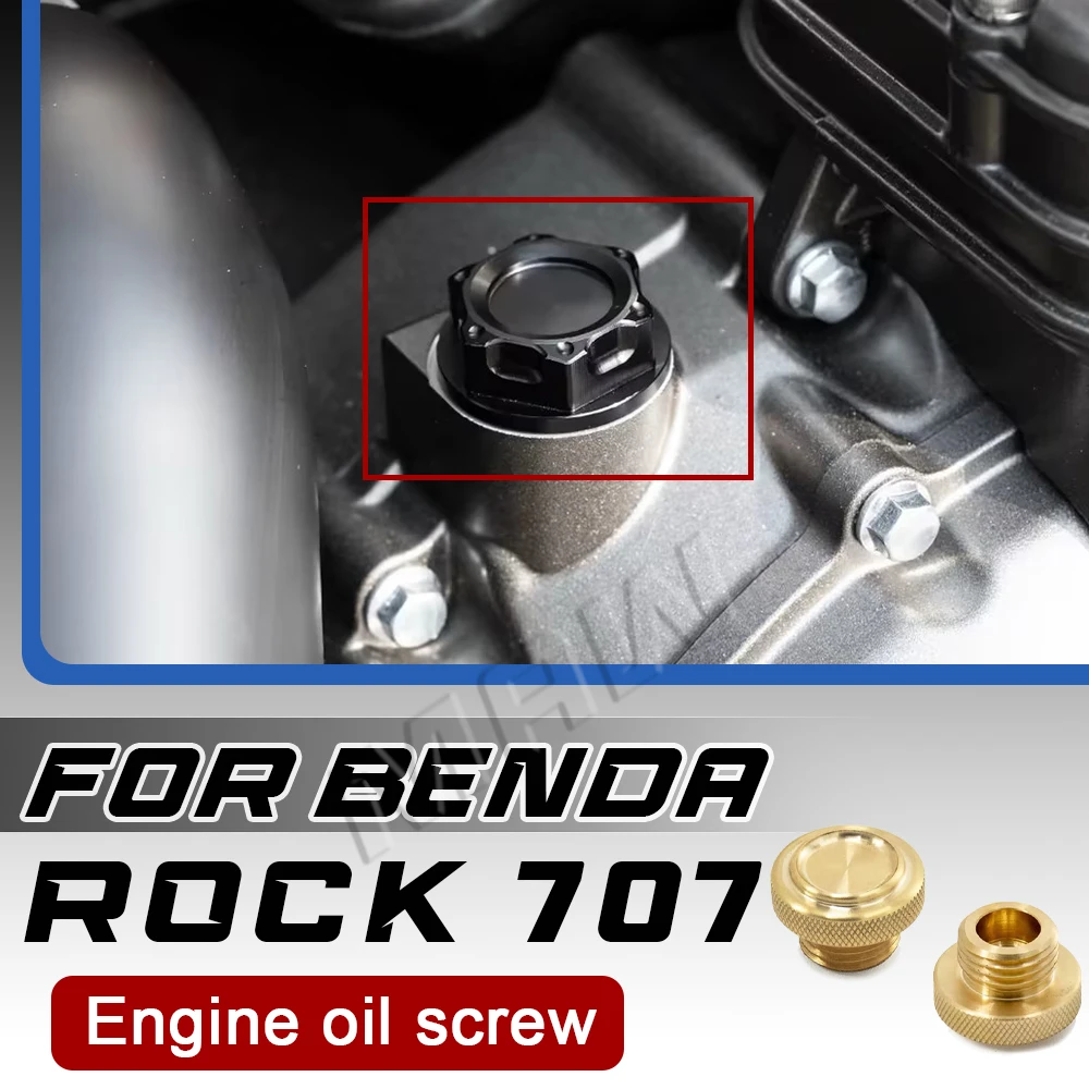 

For BENDA ROCK 707 modified black and brass color engine oil screw