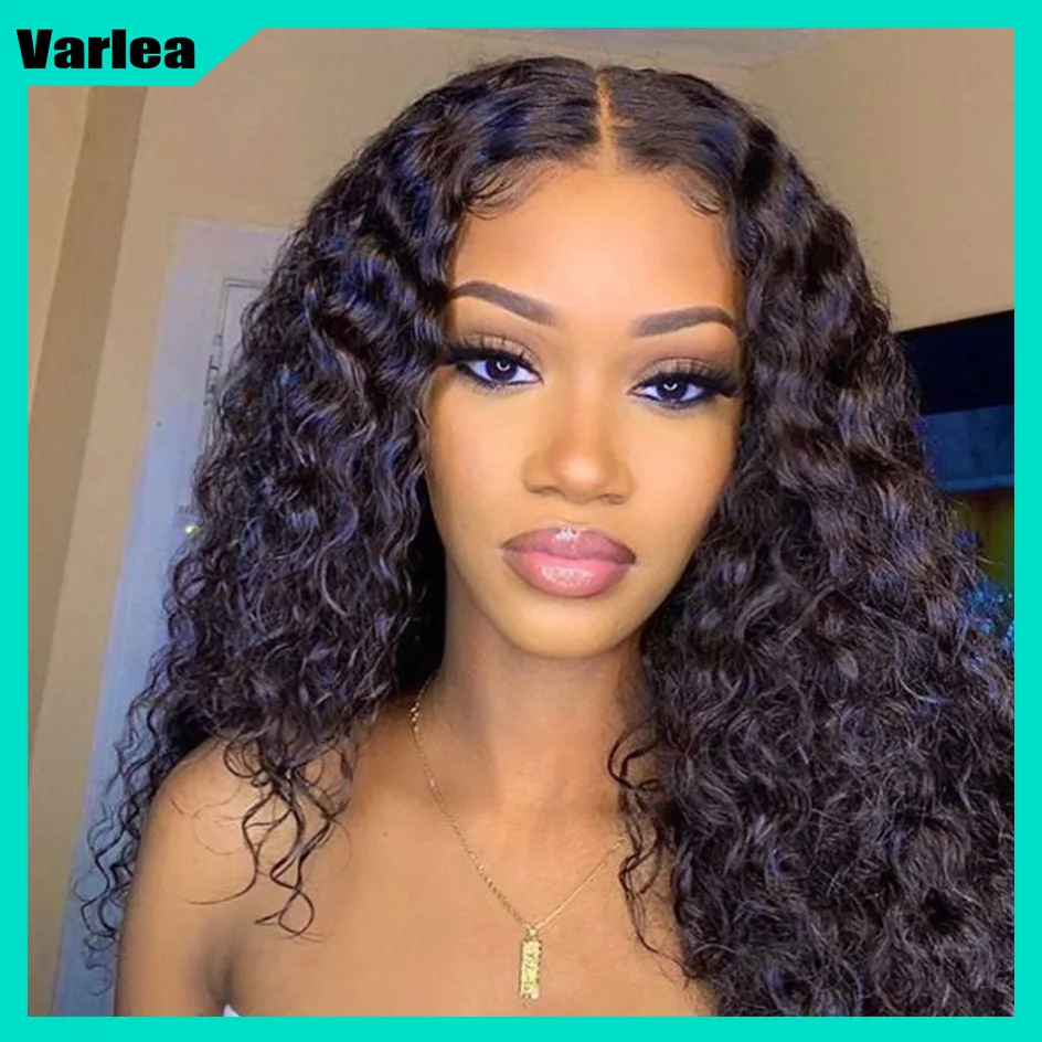 Varlea 200% Density Brazilian 30 Inch 13x4 Lace Front Curly Wigs Deep Wave Frontal Wig 13x6 Hd Lace Water Wave Human Hair Wig