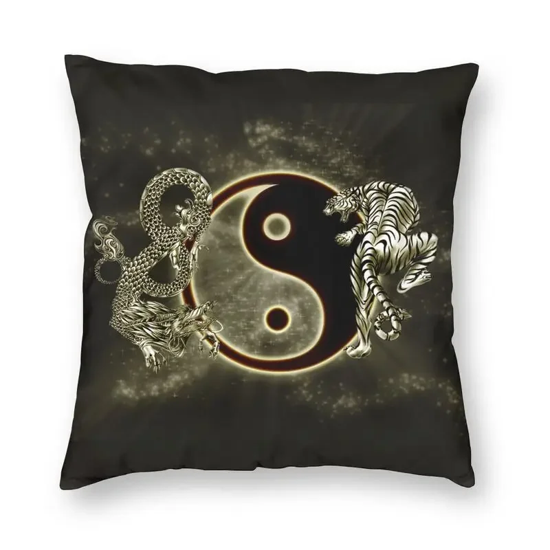 Yin Yang Perfect Patterns Custom Pillow Cover Sofa Cushion Cover Home Decor  Printed Dragon Tiger Tattoos