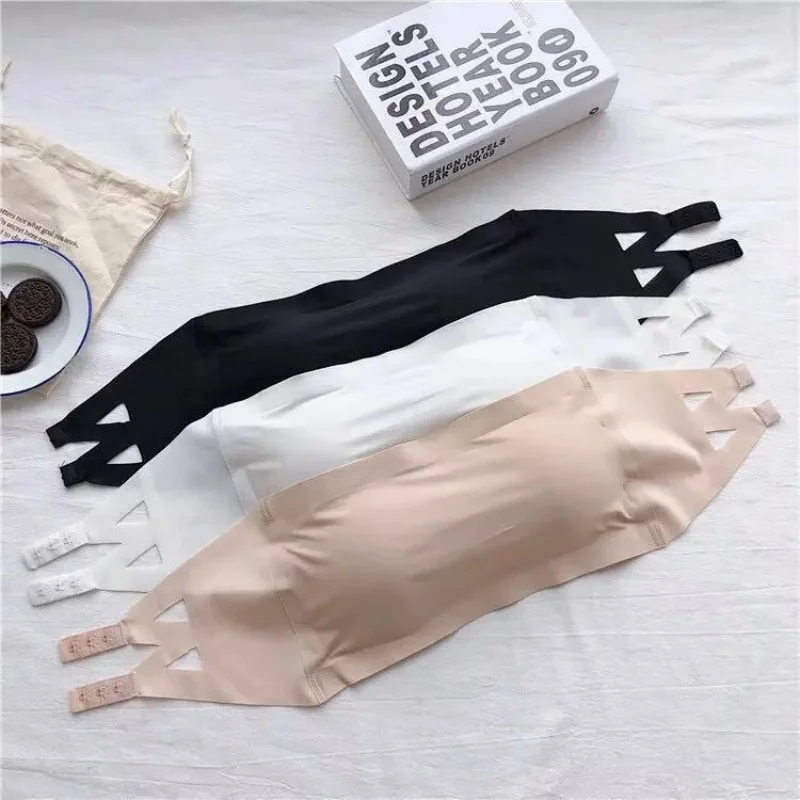 Brand New, Seamless Top, Women's Invisible Bra, Strapless Underwear, Striped Bra, Breathable Tight Fitting Bra